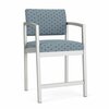 Lesro Lenox Steel Hip Chair Metal Frame, Silver, RS Rain Song Upholstery LS1161